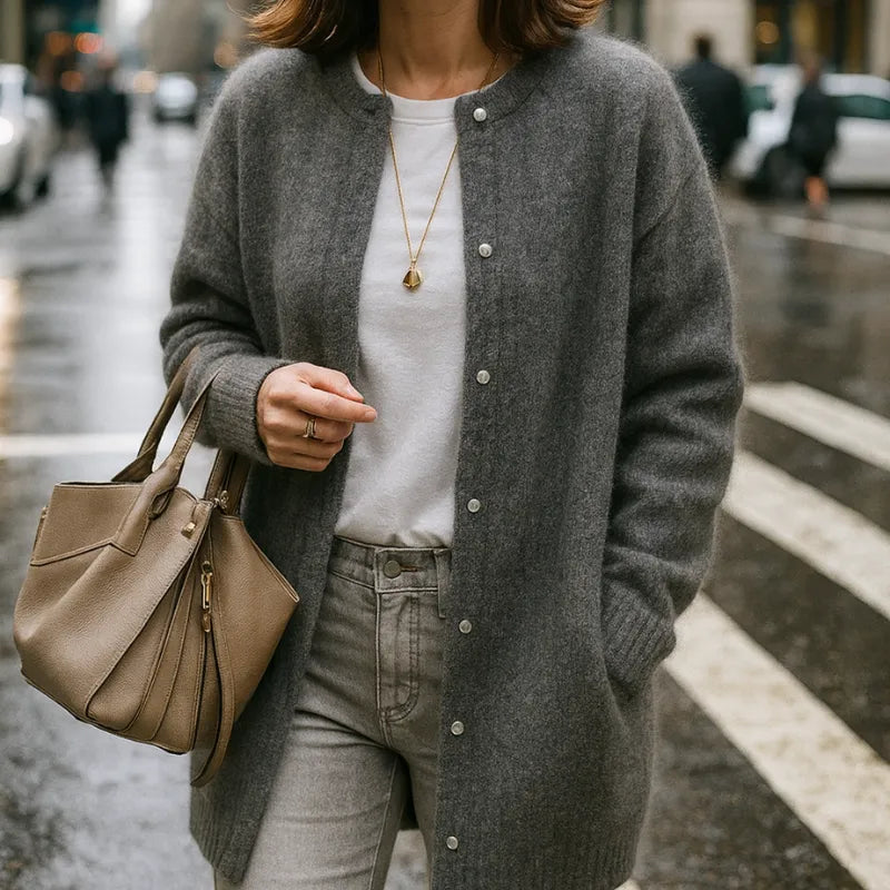 Avora Lyon | Cardigan long en laine douce