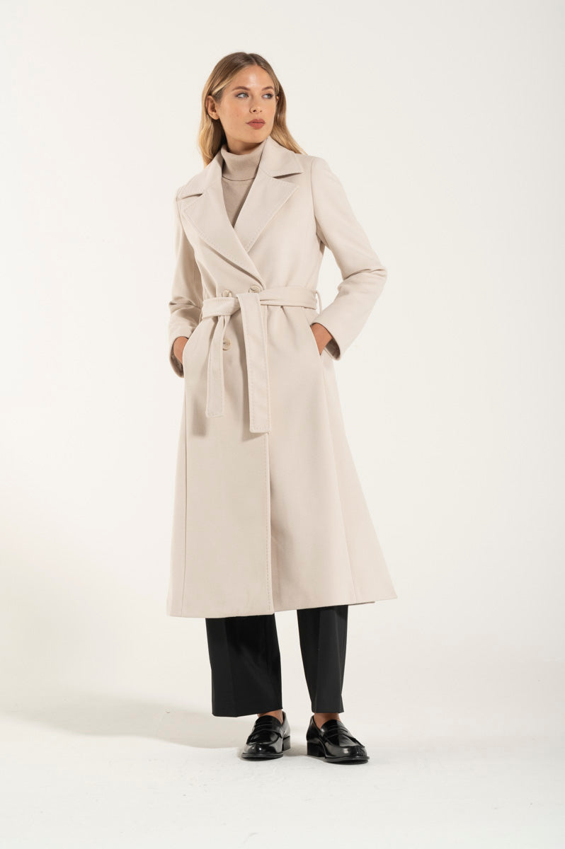 Cappotto di Lana Cream